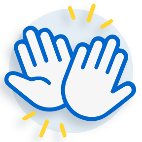 illustration of hands giving a high five